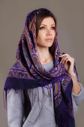 Imagem de Lenço Echarpe Feminino De Cetim De Seda Grande Retangular