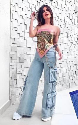 Imagem de Lenço Echarpe Feminino De Cetim De Seda Grande Retangular