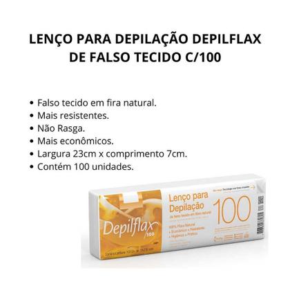Imagem de Lenço para Depilação Fibra Natural Depilflax 100 Unidades