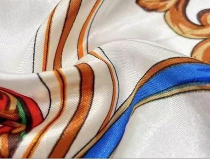 Imagem de Lenço Pescoço Echarpe Cetim Estampas 90x90cm