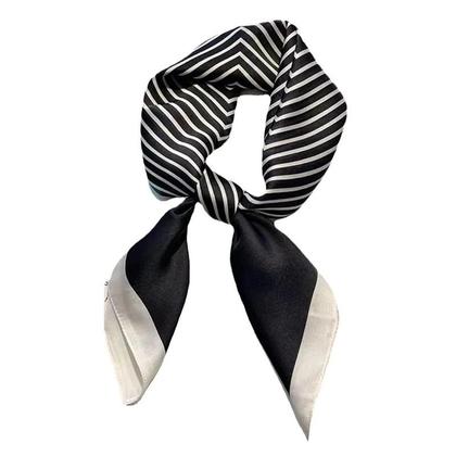 Imagem de Lenço Quadrado De Seda Satin Para Mulheres, Hijab, Estampa Fashion, Faixa De Cabelo, Bandana, Lenço