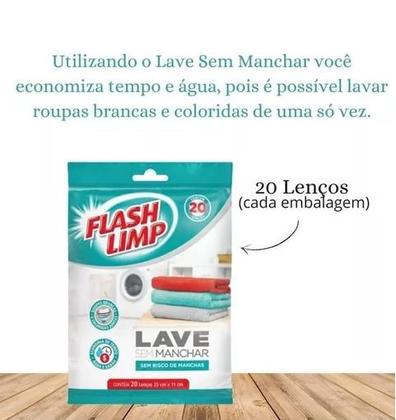 Imagem de Lenço Sem Manchar Anti Mancha Maquina de Lavar Flash Limp