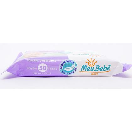 Imagem de Lenço Toalha Umedecida Meu Bebe Soft 50 Unidades