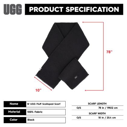 Imagem de Lenço UGG Uggfluff Preto com Logotipo de Couro
