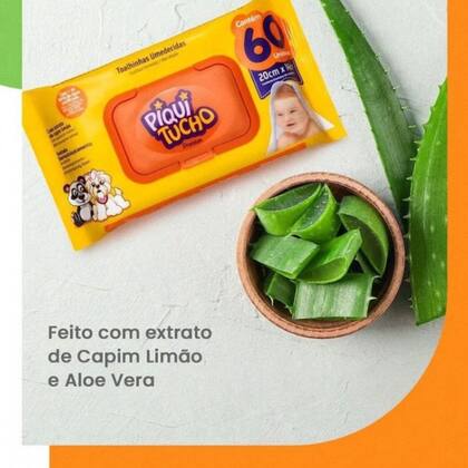 Imagem de Lenco Umedecido 60 unidades Hidrate Toalhinha Piquitucho 36998