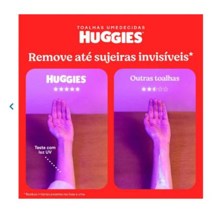 Imagem de Lenço Umedecido Huggies Rosto E Corpo Hipoalergênico Kit 4un