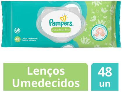 Imagem de Lenço Umedecido Pampers Aroma de Aloe Vera - 48 Unidades