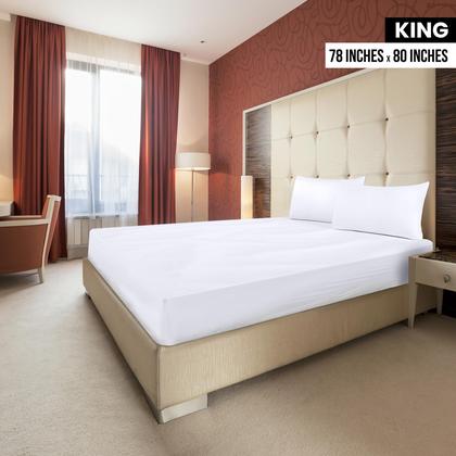 Imagem de Lençóis com elástico Utopia Bedding King, pacote com 6 unidades, microfibra macia branca