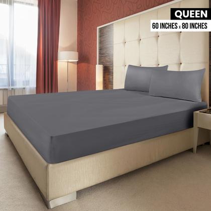 Imagem de Lençóis com elástico Utopia Bedding Queen, pacote com 2 unidades, microfibra macia, cinza