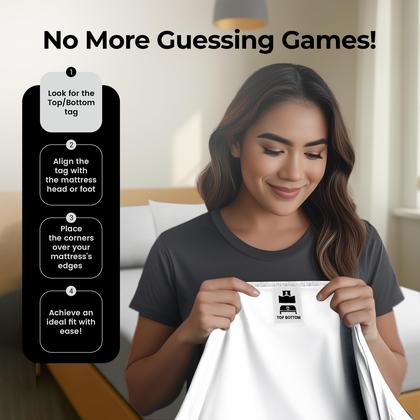 Imagem de Lençóis com elástico Utopia Bedding Queen, pacote com 6 unidades, microfibra macia branca