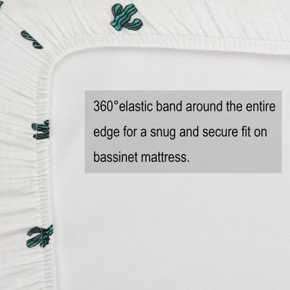 Imagem de Lençóis de berço ajustados para bebês Onacosht 84x48cm, pacote com 3