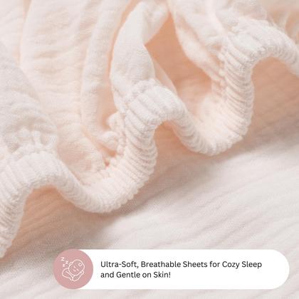 Imagem de Lençóis de berço com elástico TANSY PANDA 53x81 cm, pacote com 3, rosa