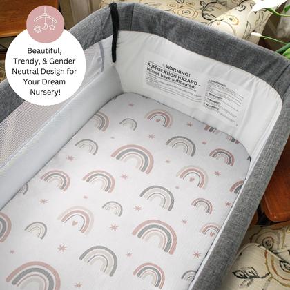 Imagem de Lençóis de berço com elástico TANSY PANDA 53x81 cm, pacote com 3, rosa