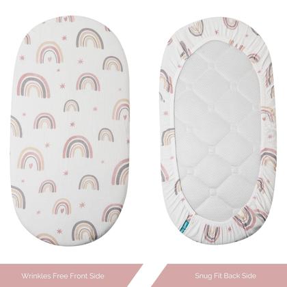 Imagem de Lençóis de berço com elástico TANSY PANDA 53x81 cm, pacote com 3, rosa