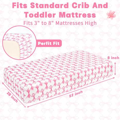 Imagem de Lençóis de berço HNHUAMING adequados para colchões padrão para berços e crianças pequenas