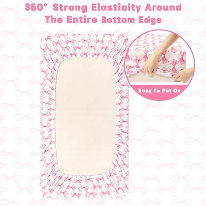 Imagem de Lençóis de berço HNHUAMING adequados para colchões padrão para berços e crianças pequenas