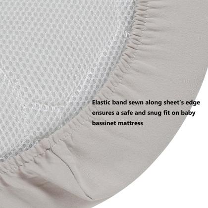 Imagem de Lençóis de berço Onacosht 100% algodão orgânico compatíveis com SNOO