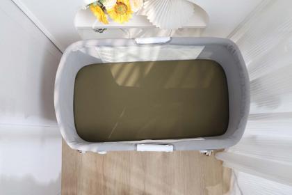 Imagem de Lençóis de berço Onacosht 100% algodão orgânico compatíveis com SNOO