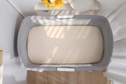 Imagem de Lençóis de berço Onacosht 100% algodão orgânico, pacote com 2 unidades, amarelo pálido e marrom