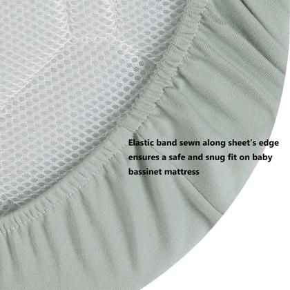 Imagem de Lençóis de berço Onacosht 100% algodão orgânico, pacote com 2 unidades de olive/sálvia