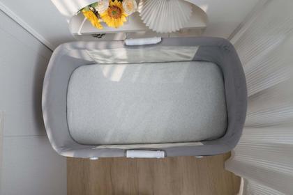 Imagem de Lençóis de berço Onacosht 100% algodão orgânico, pacote com 2 unidades rosa/cinza