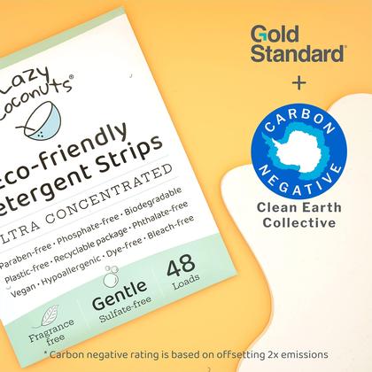 Imagem de Lençóis de detergente para a roupa Lazy Coconuts, sem sulfato, 75 tiras