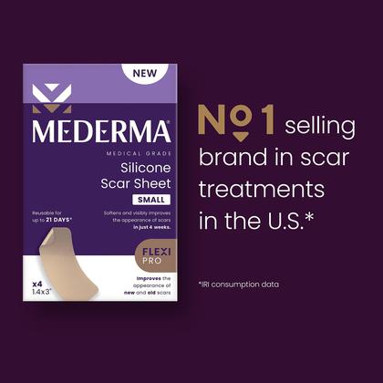 Imagem de Lençóis de Silicone Mederma para Cicatrizes - 4 Unidades