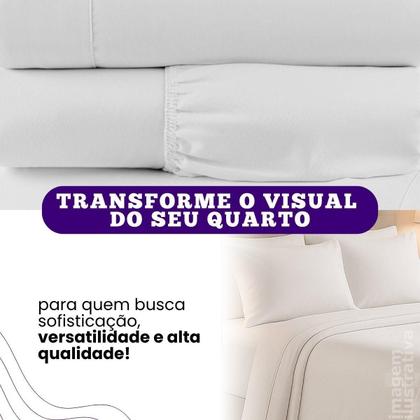 Imagem de Lençol 300 fios Casal Padrão 4 Peças Com Elástico Unissex