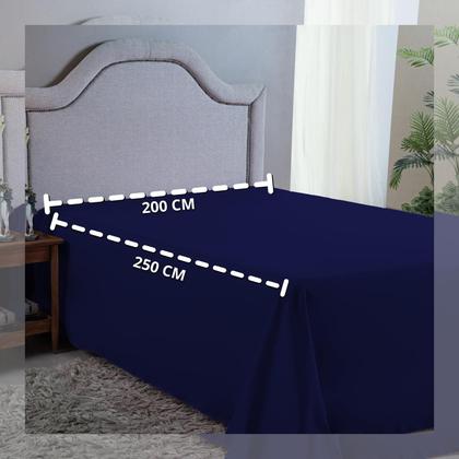 Imagem de Lençol 400 Fios Casal Sem Elástico Virol Hotel Pousada Tecido Acetinado