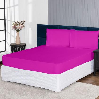 Imagem de Lençol Aconchego 400 Fios Percal Liso Clean 3 Peças