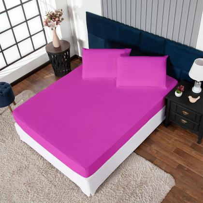 Imagem de Lençol Aconchego 400 Fios Percal Liso Clean 3 Peças