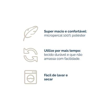 Imagem de Lençol Avulso 1 Peça para Cama Casal 200 Fios com Elástico nas Quatro Voltas