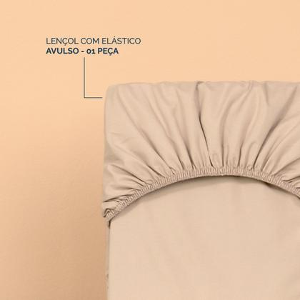 Imagem de Lençol Avulso 1 Peça para Cama Queen 200 Fios com Elástico nas Quatro Voltas