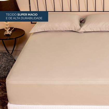 Imagem de Lençol Avulso 1 Peça para Cama Queen 200 Fios com Elástico nas Quatro Voltas