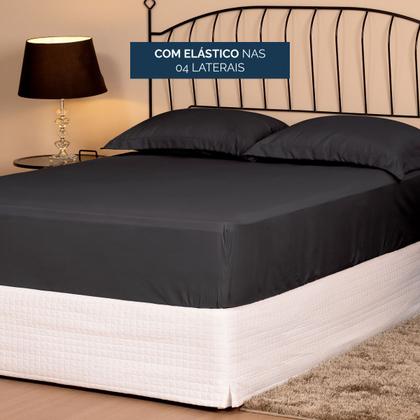 Imagem de Lençol Avulso 1 Peça para Cama Queen 200 Fios com Elástico nas Quatro Voltas