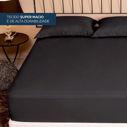 Imagem de Lençol Avulso 1 Peça para Cama Queen 200 Fios com Elástico nas Quatro Voltas