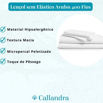 Imagem de Lençol Avulso Casal Virol sem Elástico Percal 400 Fios Peletizado