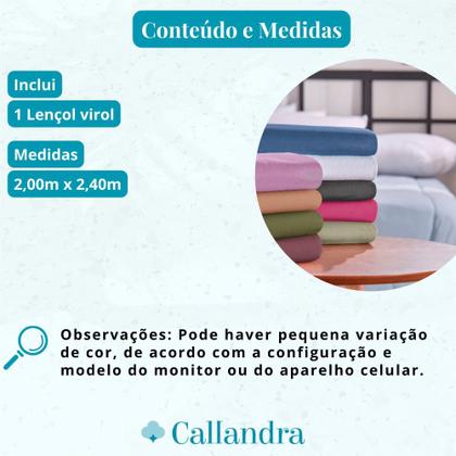 Imagem de Lençol Avulso Casal Virol sem Elástico Percal 400 Fios Peletizado