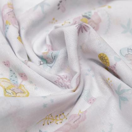 Imagem de Lençol Avulso Com Elástico para Berço Americano Bebê Estampado 100% Algodão Papi