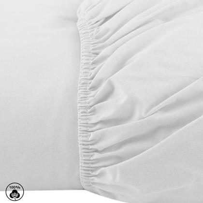 Imagem de Lençol Avulso Com Elástico Queen Size 100% Algodão Percal 200 Fios Colchão Até 40cm De Altura
