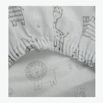 Imagem de Lençol Avulso Infantil Com Elástico Estampado Berço Americano 100% Algodão Papi Menino e Menina