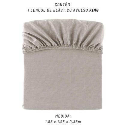 Imagem de Lençol Avulso King Kacyumara Malha 100% Algodão Sofee Liso