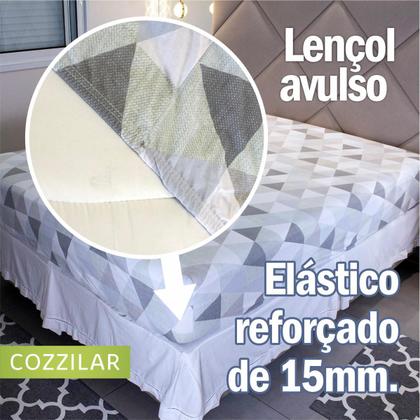 Imagem de Lençol Avulso Queen Estampado COZZILAR - Malha 100% Algodão com Elástico, Conforto e Ajuste Perfeito