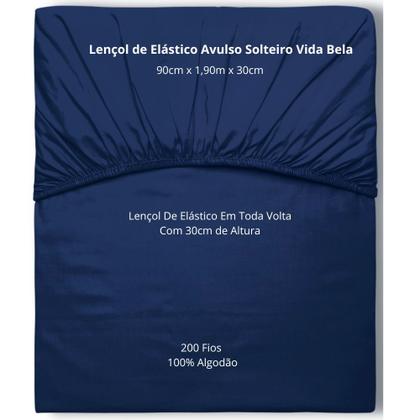Imagem de Lençol Avulso Solteiro 100% Algodão 200 Fios Kacyumara Vida Bela