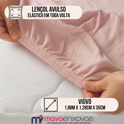 Imagem de Lençol Avulso Viúva Especial C/Elástico Micropercal 400 Fios