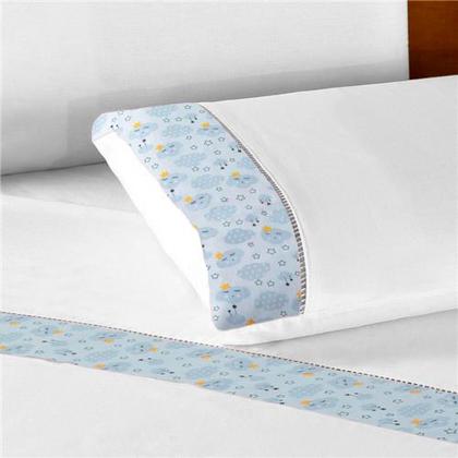 Imagem de Lençol Berço Americano Avulso c/ Elástico Percal 200 fios 100% Algodão