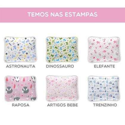 Imagem de Lençol Berço Bebe Com Elastico 3 Peças Padrão Americano Malha Estampada P/ Menina 100% Algodão