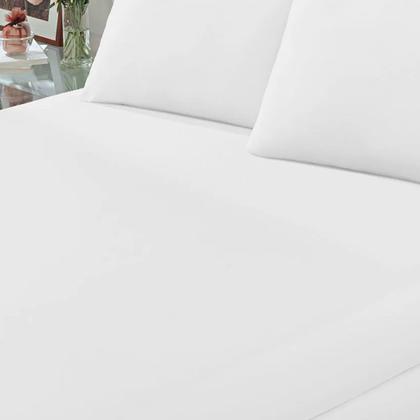 Imagem de Lençol Buettner Queen Malha 100% Algodão Basic Liso com Elástico Branco