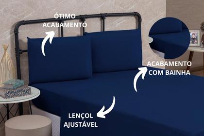 Imagem de Lençol Cama Box Casal 01 Peça Premium 150 Fios SEM ELÁSTICO Avulso Poliéster