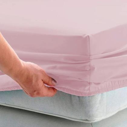 Imagem de Lençol cama Casal 400 Fios 3 Peças 100% algodao com elastico